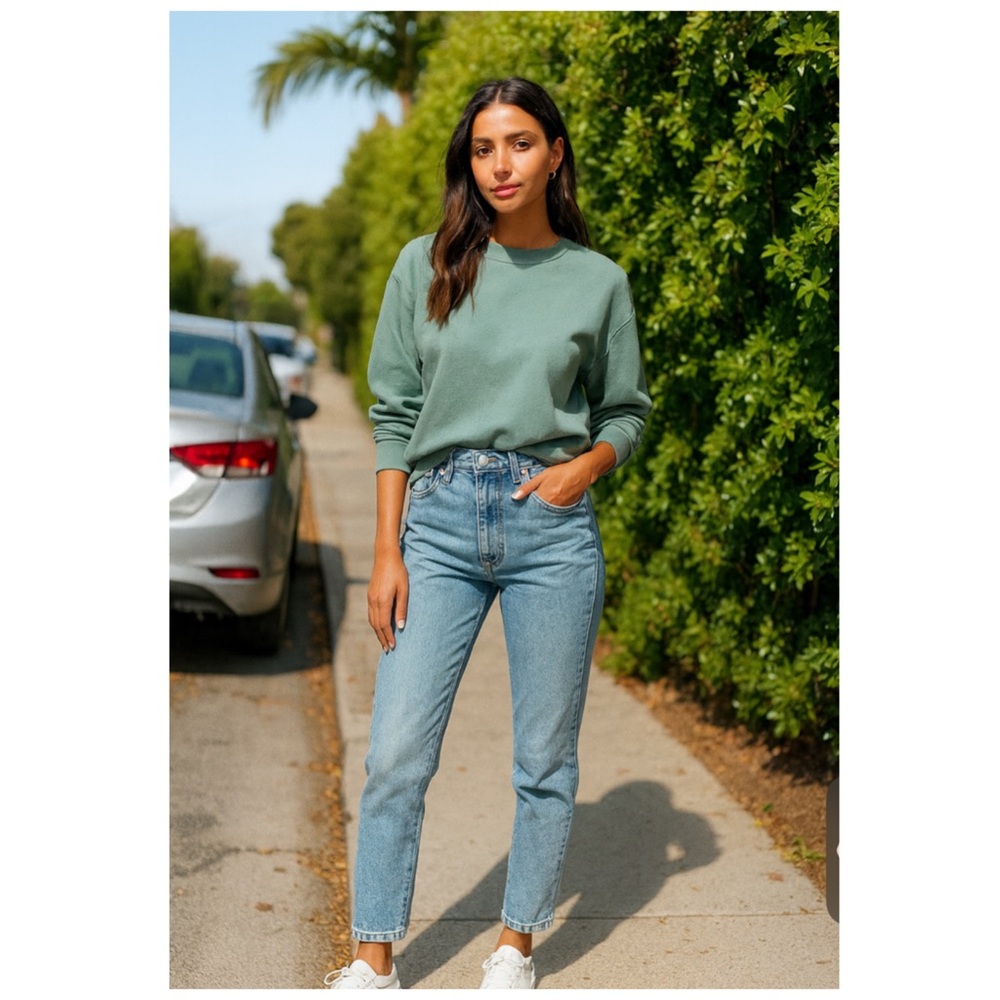 ASSEMBLY LABEL x REVOLVE High Rise Button Fly Straight Leg Jeans Size 8 - Picture 4 of 13